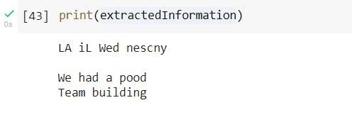 Text Recognition Using Google Tesseract