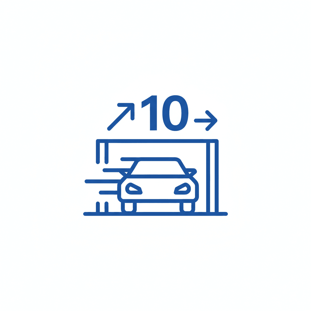 10x Faster Vehicle Throughput