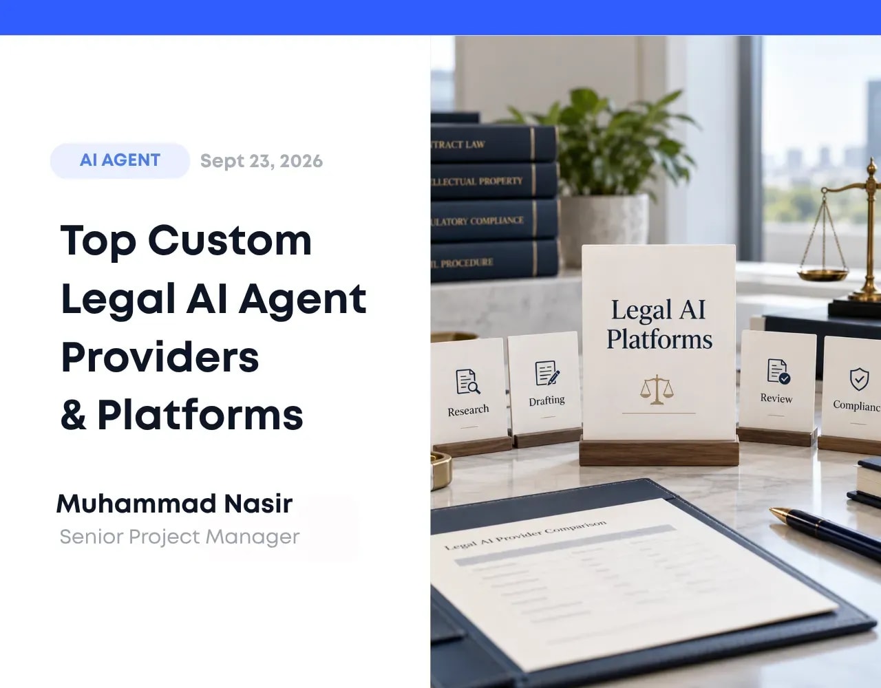 Top custom legal AI Agent blog banner.